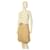 Diane Von Furstenberg Jupe portefeuille plissée en dentelle de soie de couleur beige Leanne 2  ref.1111894