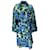 Dries van Noten Blue / Green Printed Belted Cotton Trench Coat Multiple colors  ref.1112067