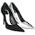 Christian Dior De color negro/Zapatos de tacón plateados con punta en punta Cuero  ref.1112078