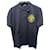 Versace Medusa Poloshirt mit Nieten Golden Marineblau Baumwolle  ref.1112124