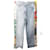 Jeans a gamba larga Versace Royal Rebellion Blu Multicolore Blu chiaro Seta Cotone Elastan  ref.1112128