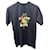 Autre Marque T-shirt à slogan fleuri Drole de monsieur Coton Noir Multicolore  ref.1112148