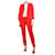 Zadig & Voltaire Conjunto de traje dos piezas bordado en tono rojo - talla UK 10 Roja Viscosa  ref.1112195