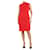 Valentino Vestido rojo sin mangas de encaje - talla UK 14 Roja Poliamida  ref.1112208