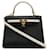 Hermès Hermes Black 2022 Pedido especial Epsom Kelly II Sellier 25 Negro Gris Cuero Becerro  ref.1112237