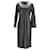 Totême Robe midi à empiècements Toteme en cuir noir  ref.1112297