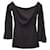 Iris & Ink Black Off-Shoulder Top in Black Polyester  ref.1112319