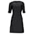 Dolce & Gabbana Vestido midi de jacquard floral en algodón negro  ref.1112329