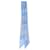 Hermès Twilly estampado de seda azul  ref.1112365
