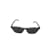 SAINT LAURENT Sonnenbrille T.  Plastik Schwarz Kunststoff  ref.1112543