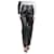 Isabel Marant Pantaloni in cotone rivestito nero - taglia UK 8  ref.1112604