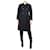 Prada Black double-breasted wool coat - size UK 8  ref.1112637