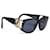 Óculos de Sol Chanel Quadrado Preto Plástico Resina  ref.1112658