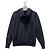 Moncler Kapuzenpullover mit Logo Tape Design Schwarz Baumwolle - Ansicht 2