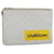 LOUIS VUITTON Monograma Branco Bolsa Com Zíper GM Clutch Bag M68310 Autenticação de LV 56943 Lona  ref.1112878