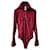 Dolce & Gabbana DOLCE&GABBANA LONG-SLEEVED SILK SHIRT BODYSUIT Dark red Elastane Polyamide  ref.1112987