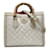Gucci Petit sac cabas Diana en toile et cuir 702721 Veau façon poulain Gris  ref.1113191