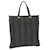 Pequin FENDI Pecan Canvas Tote Bag Coated Canvas Brown Black Auth ti1269 Cloth  ref.1113627