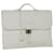 Hermès HERMES Sac Adepesh Business Bag Cuir Blanc Auth bs9397  ref.1113660