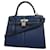 Hermès hermes kelly 25 Navy blue Leather  ref.1113787