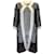 Autre Marque Naeem Khan black / White Mid-Length Lace Coat Polyester  ref.1113958