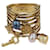 Louis Vuitton Bague à breloque monogramme en perles dorées Métal  ref.1113987