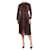 Bottega Veneta Robe midi plissée marron - taille UK 6 Polyester  ref.1114118