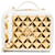 Vanity Estojo Chanel com placa dourada branca Branco Couro Metal Banhado a ouro  ref.1114166