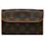 Pochette monogramma marrone Louis Vuitton fiorentina Tela  ref.1114180
