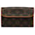 Louis Vuitton Brown Monogram Pochette Florentine Marrom Lona  ref.1114180