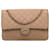 Borsa Chanel con patta Happy Stitch in pelle scamosciata marrone jumbo Beige Vitello simile a un vitello  ref.1114201