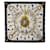 Hermès Foulard Hermes Blanc Les Cles En Soie Tissu Bleu  ref.1114217