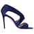 Gianvito Rossi Cut-Out Heeled Sandals in Navy Blue Suede  ref.1114484