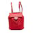 Chanel CC-Rucksack aus gestepptem Leder mit Kette Rot Lammfell  ref.1114491