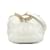 Chanel Bolsa transversal de couro acolchoado CC com corrente Branco  ref.1114503