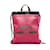 Gucci Leder-Logo-Rucksack mit Kordelzug 523586 Pink Kalbähnliches Kalb  ref.1114519