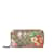 Gucci GG Supreme Florales Portemonnaie mit umlaufendem Reißverschluss 404071 Pink Leinwand  ref.1114527