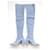 Prada Fall 2015 Stivali sopra il ginocchio in pelle scamosciata blu polvere Blu chiaro Svezia  ref.1114803