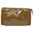 FENDI Zucchino Canvas Clutch Bag Coated Canvas Brown Auth ti1273 Cloth  ref.1115132
