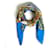 Hermès Art des Steppes 1991 Blue Soie Multicolore  ref.1115225