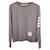 Thom Browne 4-Bar Crewneck Sweatshirt in Grey Cotton  ref.1115411