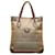 Burberry Check Canvas Tote Bag Brown Cloth  ref.1115472