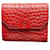 Christian Louboutin Leather Elisa Compact Wallet 3205082 Red Pony-style calfskin  ref.1115501