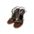 SAINT LAURENT  Sandals T.eu 38 leather Brown  ref.1115564