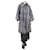 Issey Miyake Graue, plissierte Jacke mit Rüschenbesatz – Größe UK 8 Polyester  ref.1115599