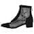 Christian Dior Bottines noires à lacets et talons bas en crochet ouvert - taille EU 36.5 Suede  ref.1115605