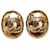 Chanel Gold CC Clip On Earrings Golden Metal Gold-plated  ref.1115660