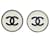 Pendientes de clip CC plateados de Chanel Plata Metal  ref.1115663