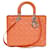 Dior Cannage Lady Arancione Pelle  ref.1115970