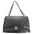 Chanel Timeless Maxi Jumbo Black Silver hardware Leather  ref.1116373